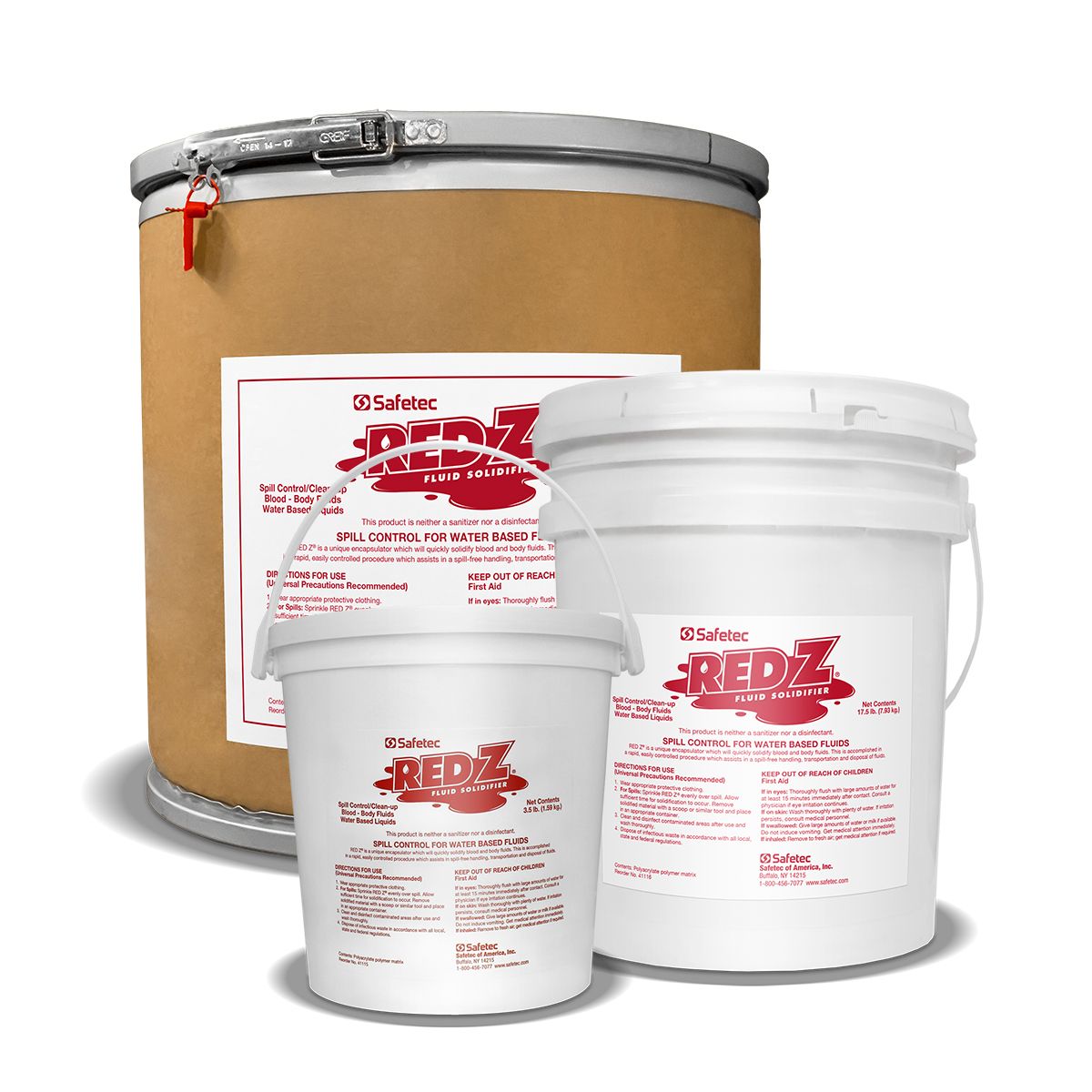 Red Z® Spill Control Solidifier Buckets - Infection and Spill Control
